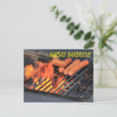 Kansas BARBECUE POST KAART. Briefkaart (Staand voorkant)
