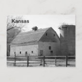 Kansas Barn en Silo Briefkaart (Voorkant)