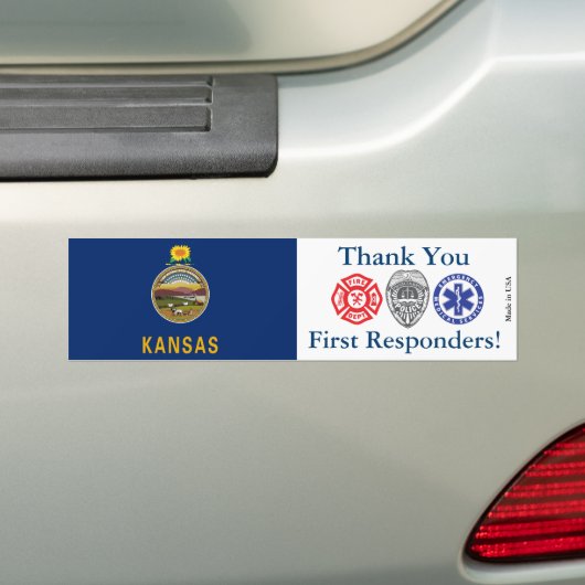Kansas bedankt eerste reacties bumpersticker (Op auto)