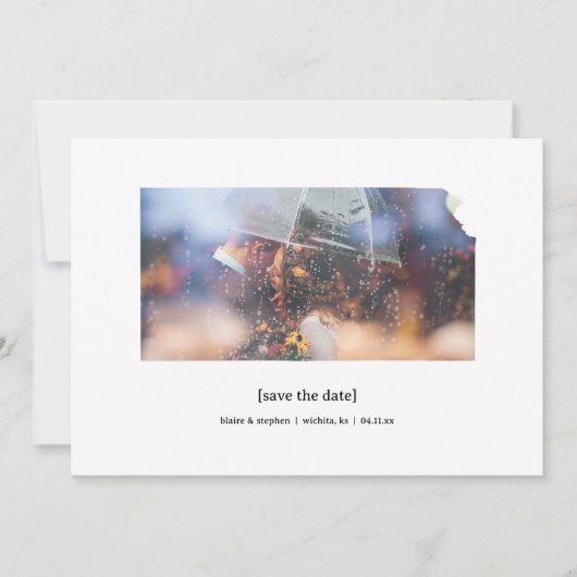 Kansas Bewaar de datum Fotokaart Save The Date (Voorkant)