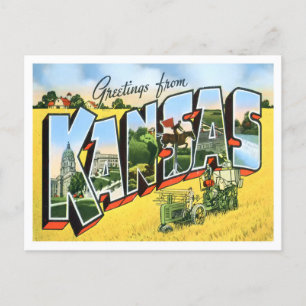Kansas  Big Letters Briefkaart