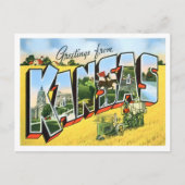 Kansas  Big Letters Briefkaart (Voorkant)