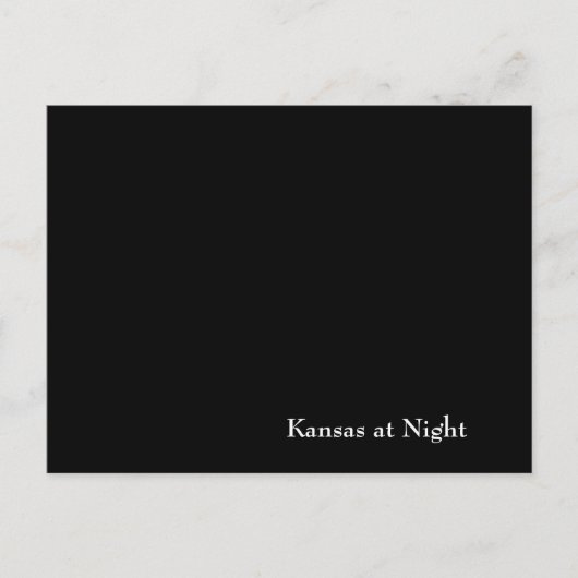 Kansas bij nacht briefkaart (Voorkant)