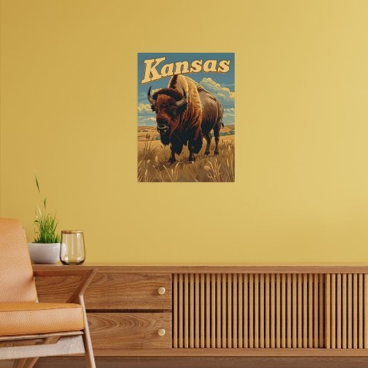 Kansas Bison Poster (Woonkamer 2)
