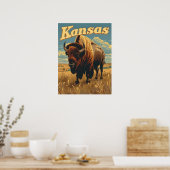 Kansas Bison Poster (Keuken)