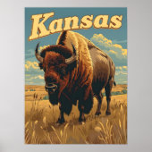 Kansas Bison Poster (Voorkant)