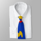 Kansas Blue Red Yellow Vibrant Camo Pattern Stropdas (Gebonden)