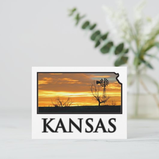 Kansas Boerderij Windmill Briefkaart (Staand voorkant)