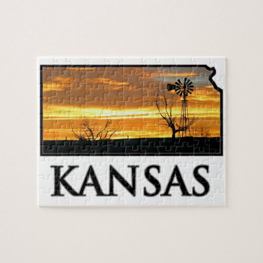 Kansas Boerderij Windmill Legpuzzel (Horizontaal)