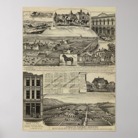 Kansas Boerderijen Poster (Voorkant)