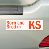 Kansas Bred (Bumpersticker) Sticker (Op auto)