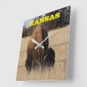 Kansas Buffalo Square Wall klok (Hoek)