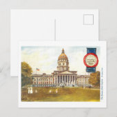 Kansas Capitol met Zegel Briefkaart (Voorkant / Achterkant)