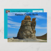 Kansas Castle Rock Post Card Briefkaart (Voorkant / Achterkant)