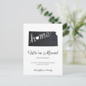 Kansas Chalkboard State Kaart Verhuizen Briefkaart (Staand voorkant)