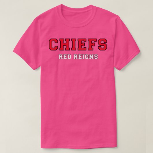 Kansas Chiefs Red Reigns T-shirt (Design voorkant)