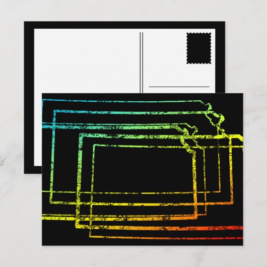 kansas chill blur briefkaart (Voorkant / Achterkant)