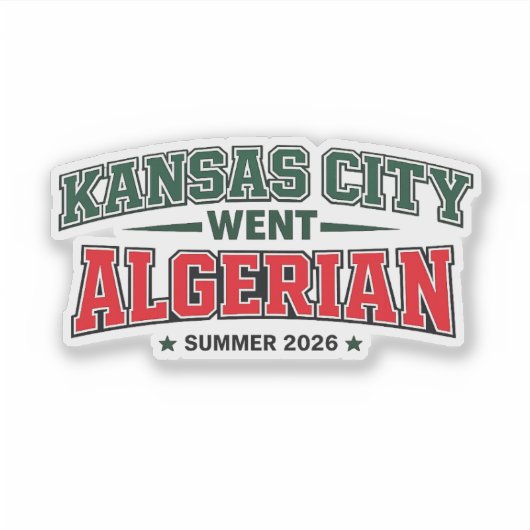 Kansas City Algerijnse typografie sticker (Voorkant)