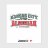 Kansas City Algerijnse typografie sticker (Vel)