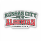 Kansas City Algerijnse typografie sticker (Voorkant)