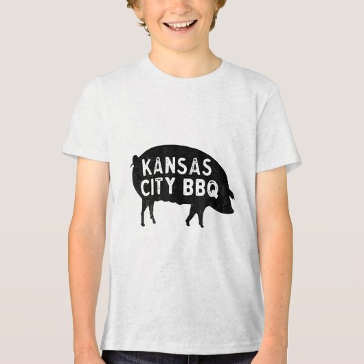 Kansas City BBQ _1 Tri-Blend Shirt (Voorkant)