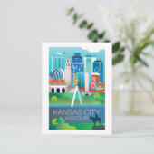 Kansas City, Briefkaart Missouri (Staand voorkant)