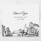 Kansas City Bruiloft Champagne Label Sparkling Wijnetiket (Enkel label)