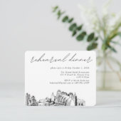 Kansas City Bruiloft Elegante repetitie diner Informatiekaartje (Staand voorkant)