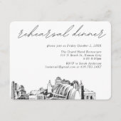 Kansas City Bruiloft Elegante repetitie diner Informatiekaartje (Voorkant)