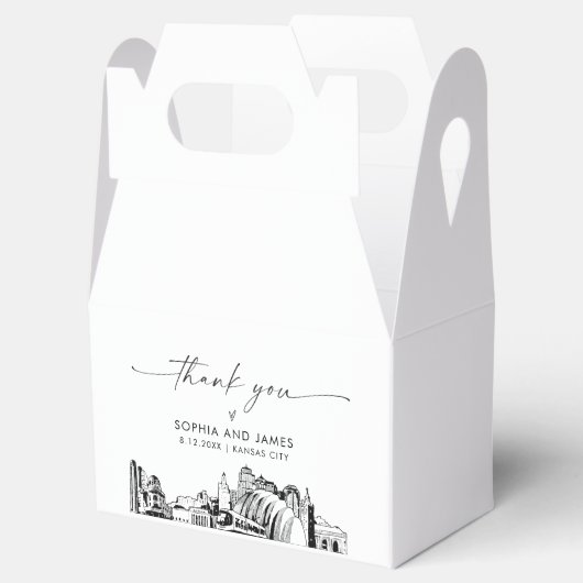 Kansas City bruiloft gepersonaliseerde gunst box Bedankdoosjes (Geopend)