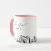 Kansas City bruiloft gepersonaliseerde koffie Mok (Voorkant links)