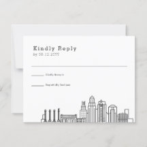 Kansas City bruiloft | Gestileerde Skyline RSVP