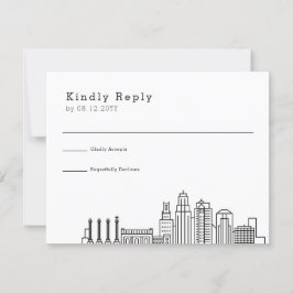 Kansas City bruiloft | Gestileerde Skyline RSVP