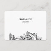 Kansas City Bruiloft Traditionele RSVP Maaltijd Op Informatiekaartje (Achterkant)