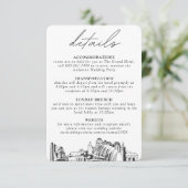 Kansas City bruiloft verticale details Informatiekaartje (Staand voorkant)