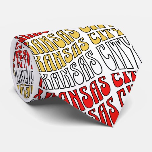 Kansas City Chiefs Kleuren Stropdas Suits (Opgerold)