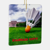 Kansas City Custom Square kerstversiering Keramisch Ornament (Rechts)