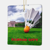 Kansas City Custom Square kerstversiering Keramisch Ornament (Links)