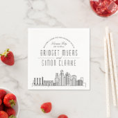 Kansas City Deco Skyline | Weddenschap Napkins Servet (Insitu)
