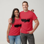 Kansas City en Skyline Wit Oversized T-shirt (Unisex)