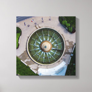 Kansas City Firefighter's Fountain Canvas Wall Art Afdruk