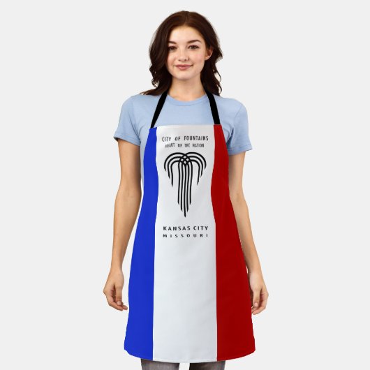 Kansas City flag Apron Schort (Gedragen)