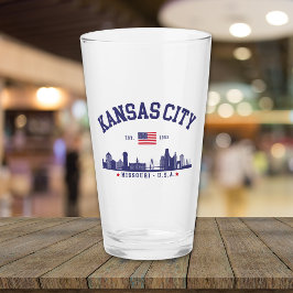 Kansas City Flag & Skyline Design | Cool Midwest  Glas