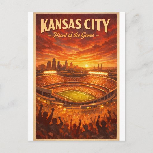 KANSAS CITY – Hart van het spel Briefkaart (Voorkant)