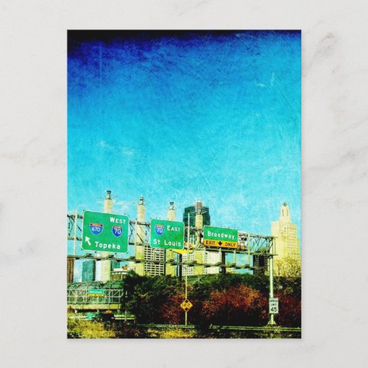 Kansas City Highway Briefkaart (Voorkant)