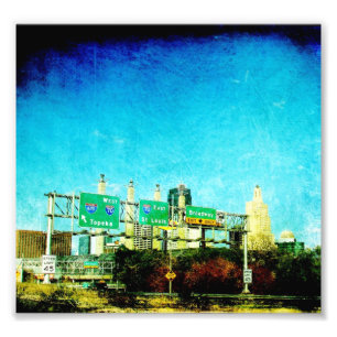 Kansas City Highway Foto Afdruk