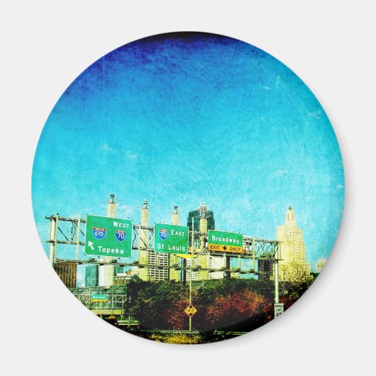 Kansas City Highway Magneet (Voorkant)