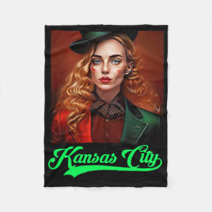 Kansas City Irish Parade Green Beer Barbecue Tailg Fleece Deken