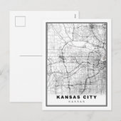 Kansas City Kaart (Voorkant / Achterkant)