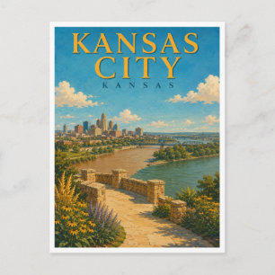 Kansas City Kansas Kaw Point GeoSaga Briefkaart